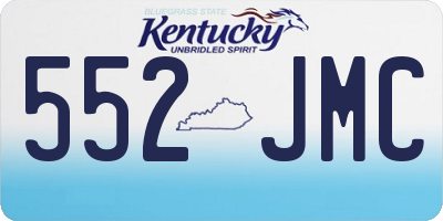 KY license plate 552JMC