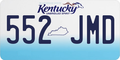 KY license plate 552JMD