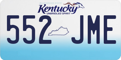 KY license plate 552JME