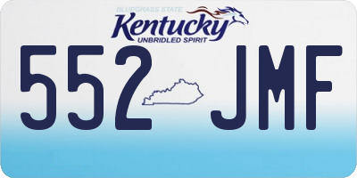 KY license plate 552JMF