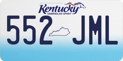 KY license plate 552JML