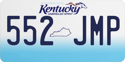 KY license plate 552JMP