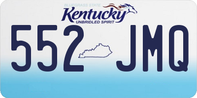 KY license plate 552JMQ