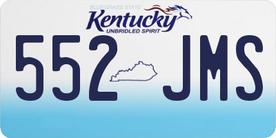 KY license plate 552JMS