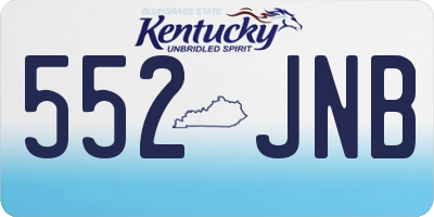 KY license plate 552JNB