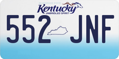 KY license plate 552JNF
