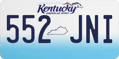 KY license plate 552JNI