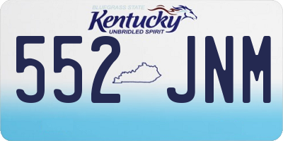 KY license plate 552JNM