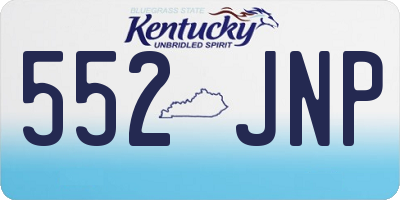KY license plate 552JNP