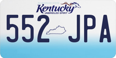 KY license plate 552JPA