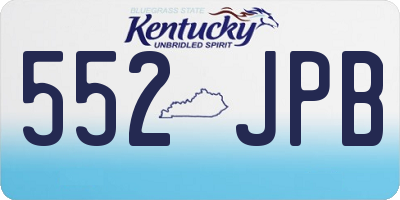 KY license plate 552JPB