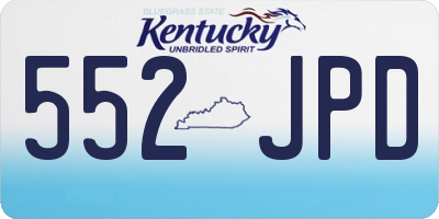 KY license plate 552JPD