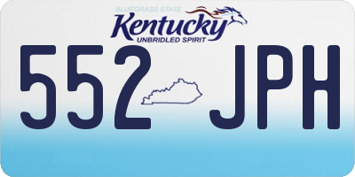KY license plate 552JPH
