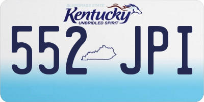 KY license plate 552JPI
