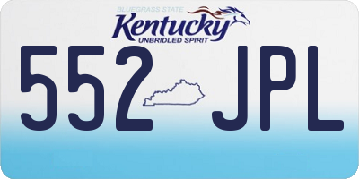 KY license plate 552JPL