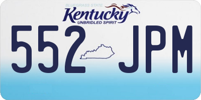 KY license plate 552JPM