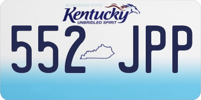 KY license plate 552JPP