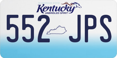KY license plate 552JPS
