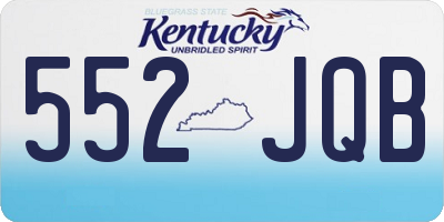 KY license plate 552JQB