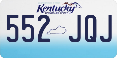 KY license plate 552JQJ