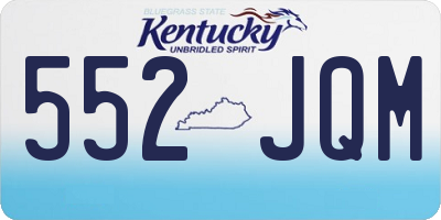 KY license plate 552JQM