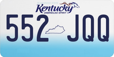 KY license plate 552JQQ