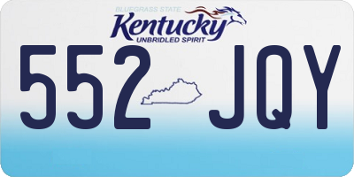 KY license plate 552JQY