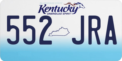 KY license plate 552JRA