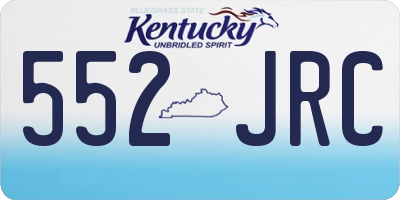 KY license plate 552JRC