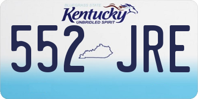KY license plate 552JRE