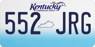 KY license plate 552JRG