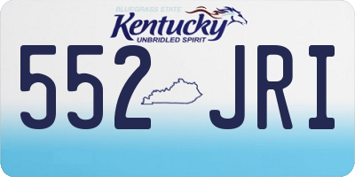 KY license plate 552JRI
