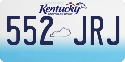 KY license plate 552JRJ