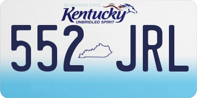 KY license plate 552JRL