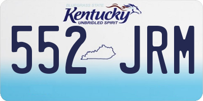 KY license plate 552JRM