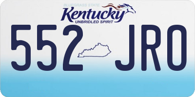 KY license plate 552JRO