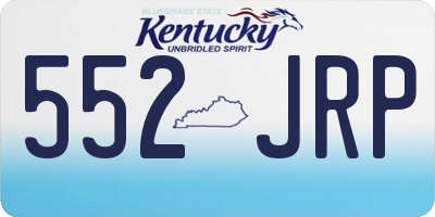 KY license plate 552JRP