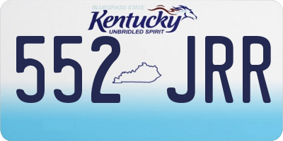 KY license plate 552JRR