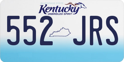 KY license plate 552JRS