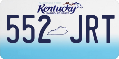 KY license plate 552JRT