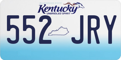 KY license plate 552JRY