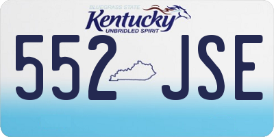 KY license plate 552JSE