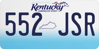 KY license plate 552JSR