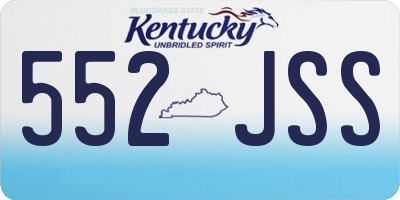 KY license plate 552JSS