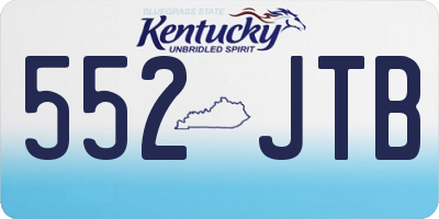 KY license plate 552JTB