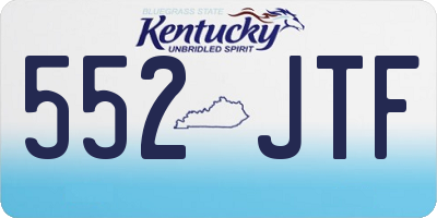 KY license plate 552JTF