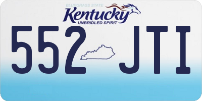 KY license plate 552JTI