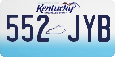 KY license plate 552JYB