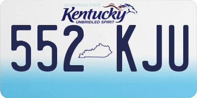 KY license plate 552KJU