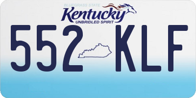 KY license plate 552KLF